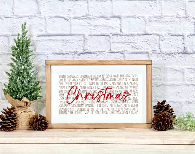 Christmas Spirit Framed Sign