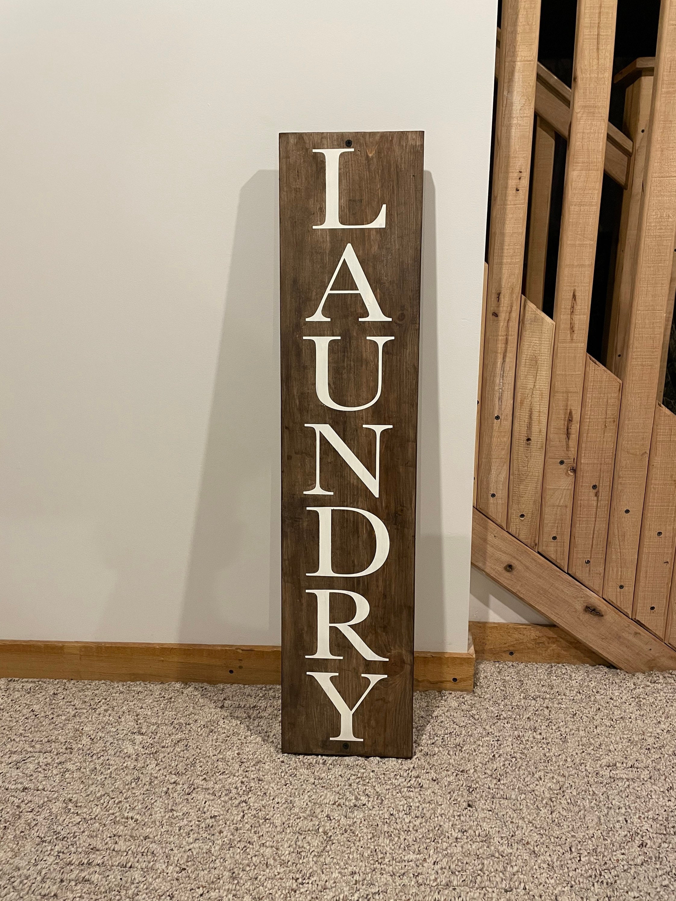 Rustic Laundry Sign Farmhouse Wooden Laundry Sign Etsy