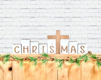 Christmas Block Set With Cross