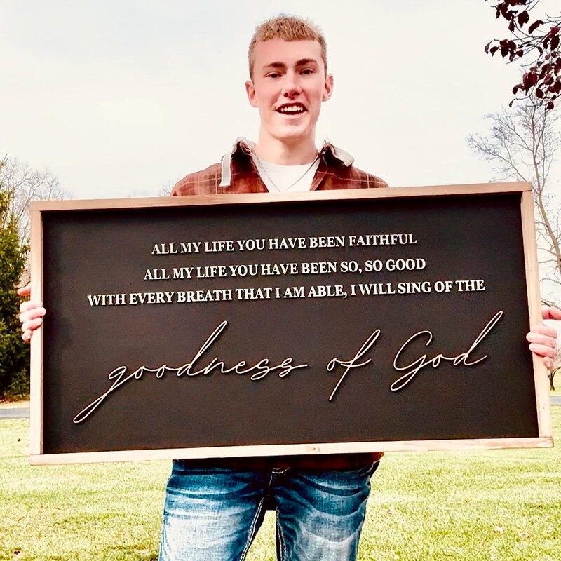Goodness of God Sign - Etsy