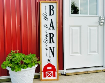 Welcome To The Barn Framed Sign