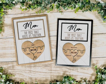 Mom Puzzle Piece Sign - Personalizable