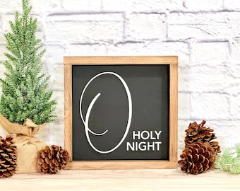O Holy Night Framed Sign