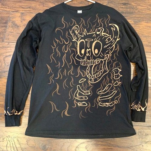 Custom Hand Painted Bleach Design Shirt Etsy