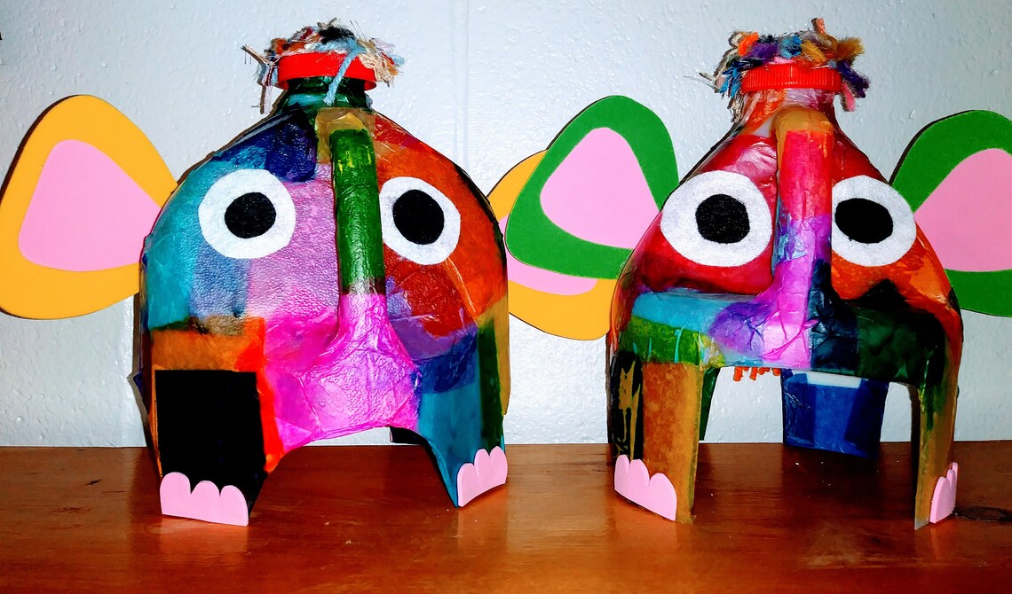 Milk Jug Elephant DIY Art Kit Etsy