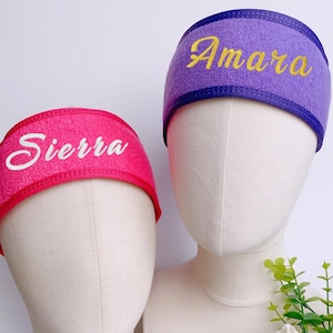 Custom Name Adjustable Headband,Personalized Spa Headband,Spa Party Gift,Embroidered Headband,Monogram headband,Bridesmaid Gift,Wedding Gift