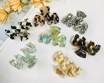 Wave Acetate Hair Claw, Tortoiese Shell Hair Claw, Fashion Medium Hair Claw, Bath Hair Claw Clips, Vintage Korean Style Hair Clip for Women