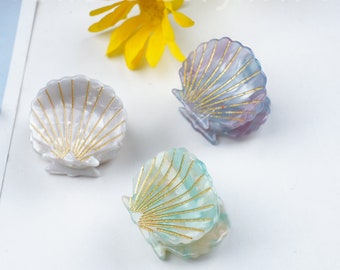 Small Shell Hair Claw Clips, Seashell Hair Claw Clip, Creative Tortoise Shell Hair Claw, Cellulose Acetate Hair Clip, Ponytail Clamps, Gifts