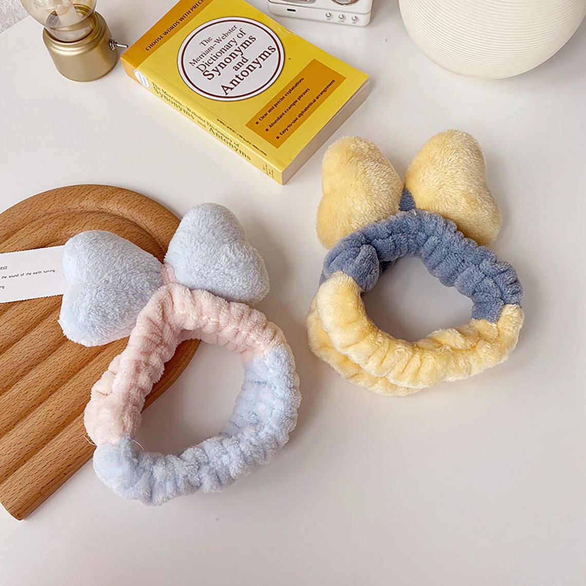 Cute Plush Hair Band Plush Bow Head Band Face Wash Head Etsy