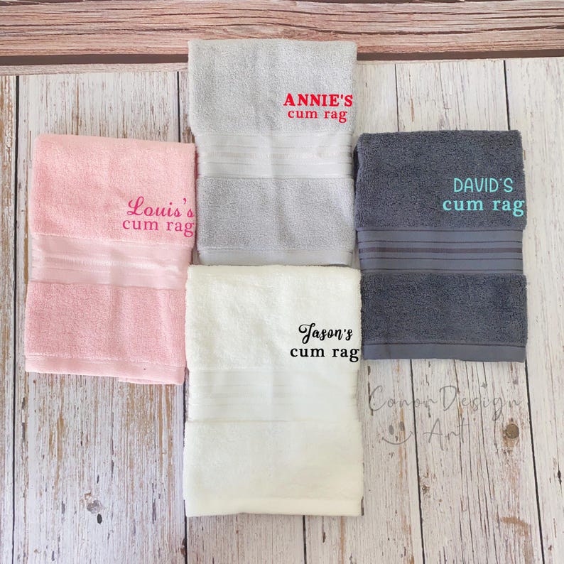 Custom Cum Rag,personalized Embroidery Cum Rag,anniversary Gift,funny ...