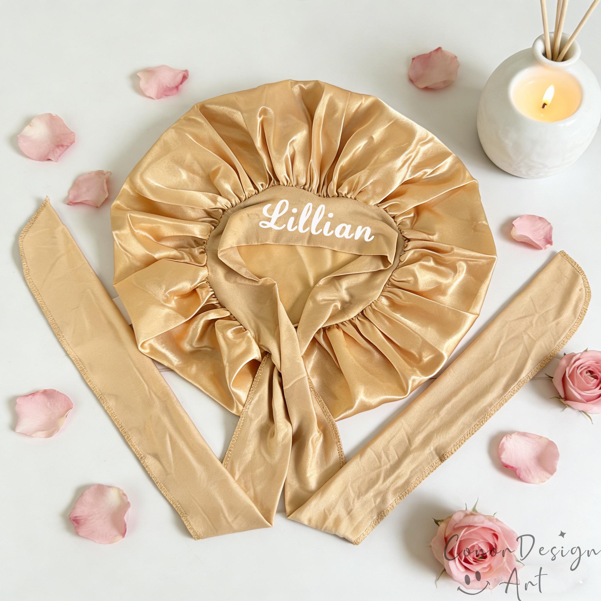 Custom Hen Party Sleep Bonnet,personalization Satin Bonnet,long Hair ...