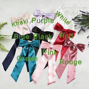 Personalized Name Graduation Hair Bow,Clips for Women,Bow With Clip For Bridesmaid,Custom Name Keepsake,Grad Gift,Leavers Ribbon Hair Bow image 11