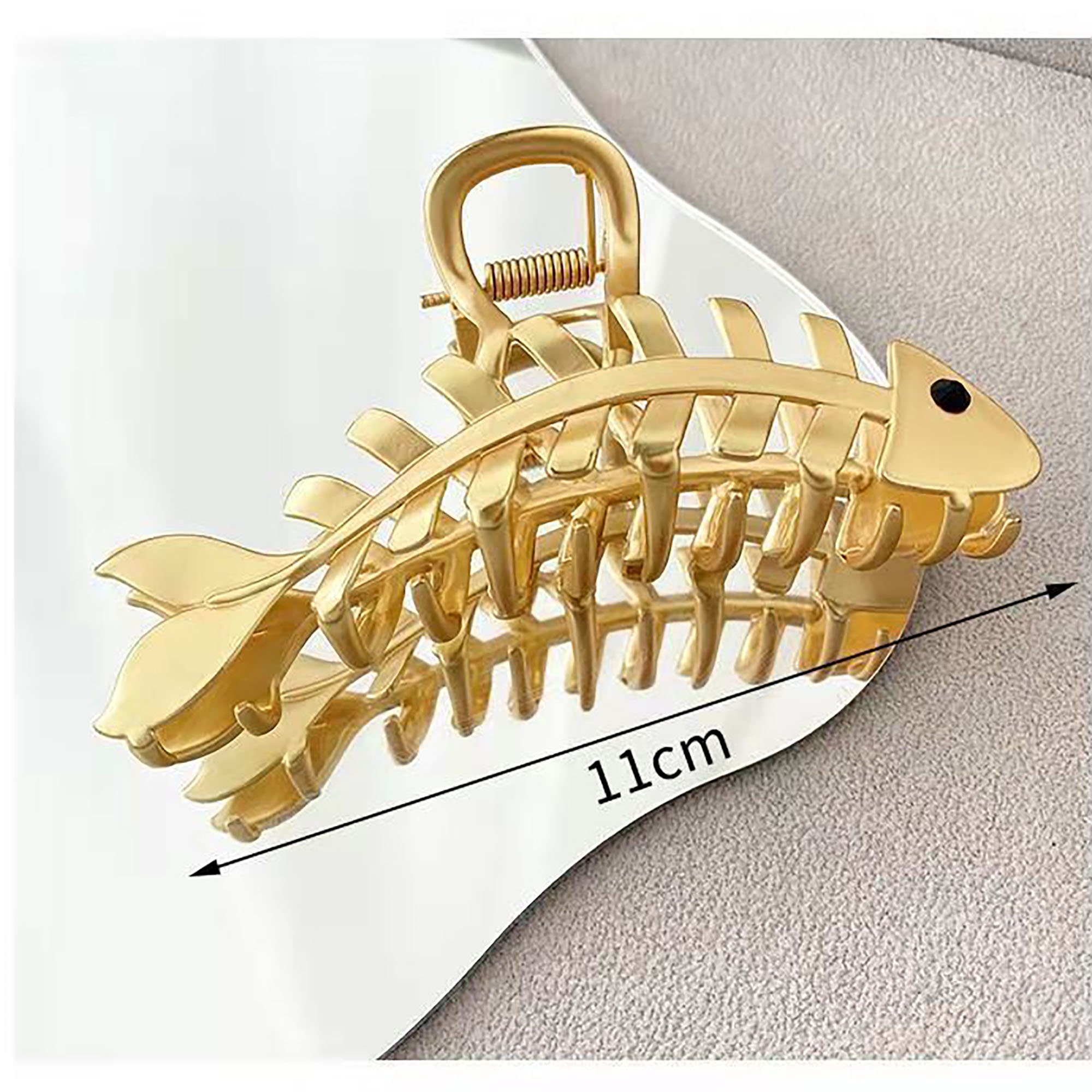 Golden Fish Bone Hair Clip Hair Clips for Thick Hair Etsy