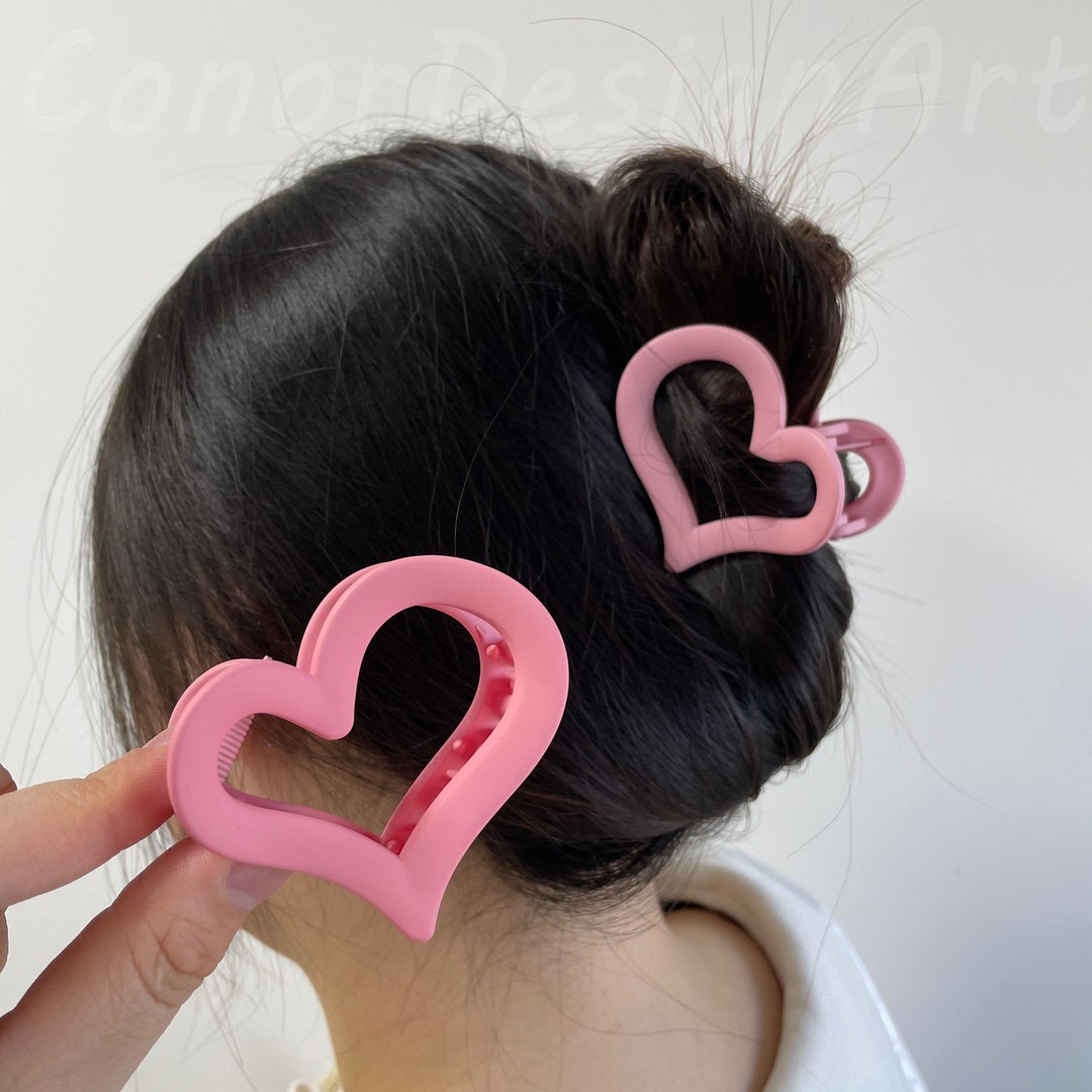 Sweetheart Hair Claw Clip in Pink Water Fairy