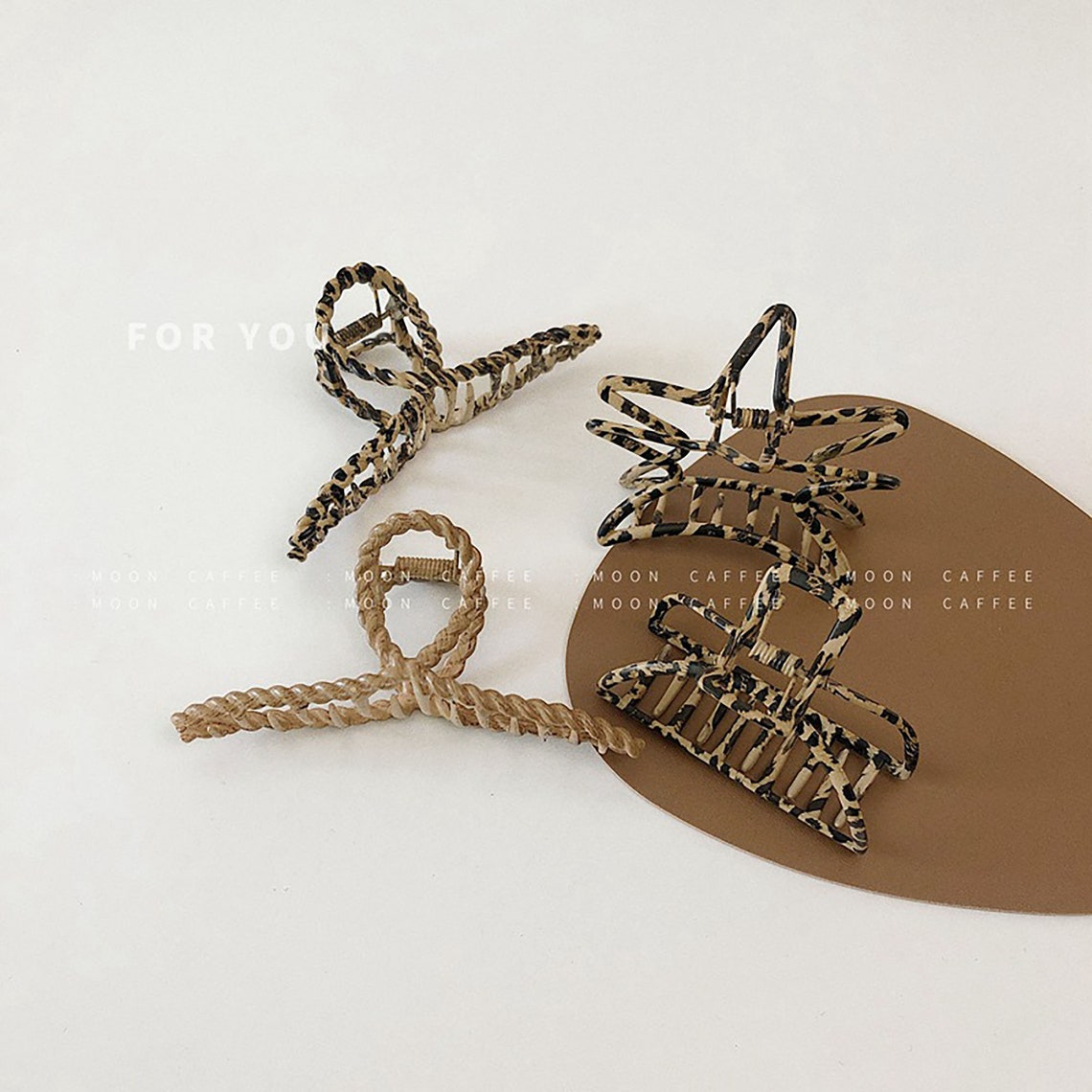 Retro Wood Hair Claws Vintage Hair Claws Metal Twist Hair Etsy