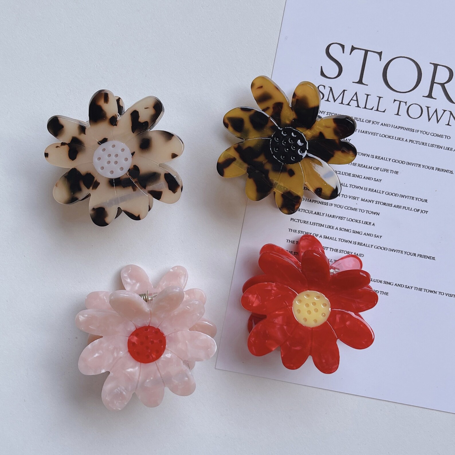 Cute Small Daisy Hair Claw Clips Acetate Flower Hair Claw for Etsy