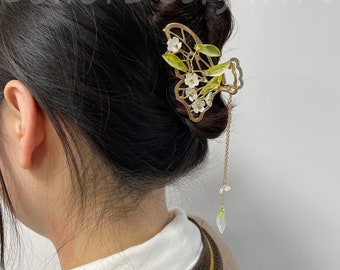 Gold Rhinestone Butterfly Hair Claw Tassel Flower Hair Accessory Amazon.com : 3 Pieces Butterfly Hair Claw Clip Butterfly  main image 4
