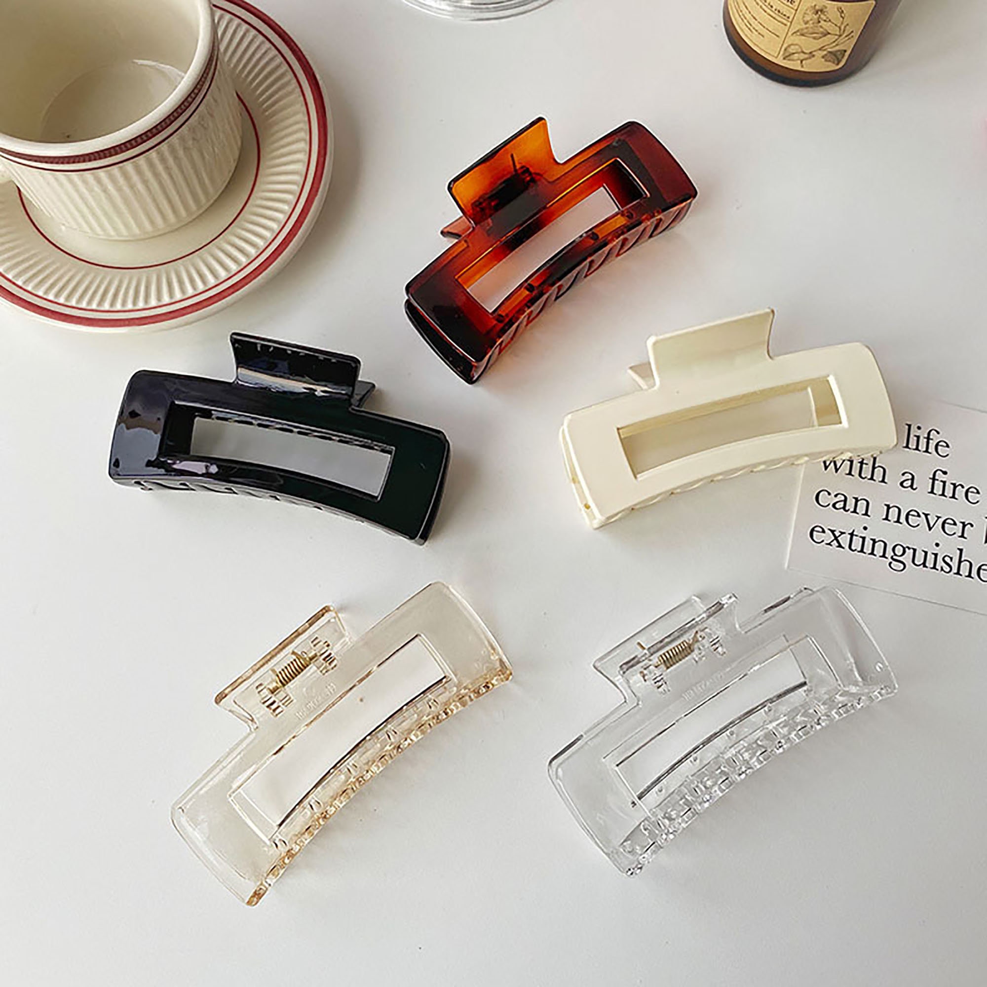 Extra Large Hair Claw Clips Clear Glossy Hair Claw Clip Etsy