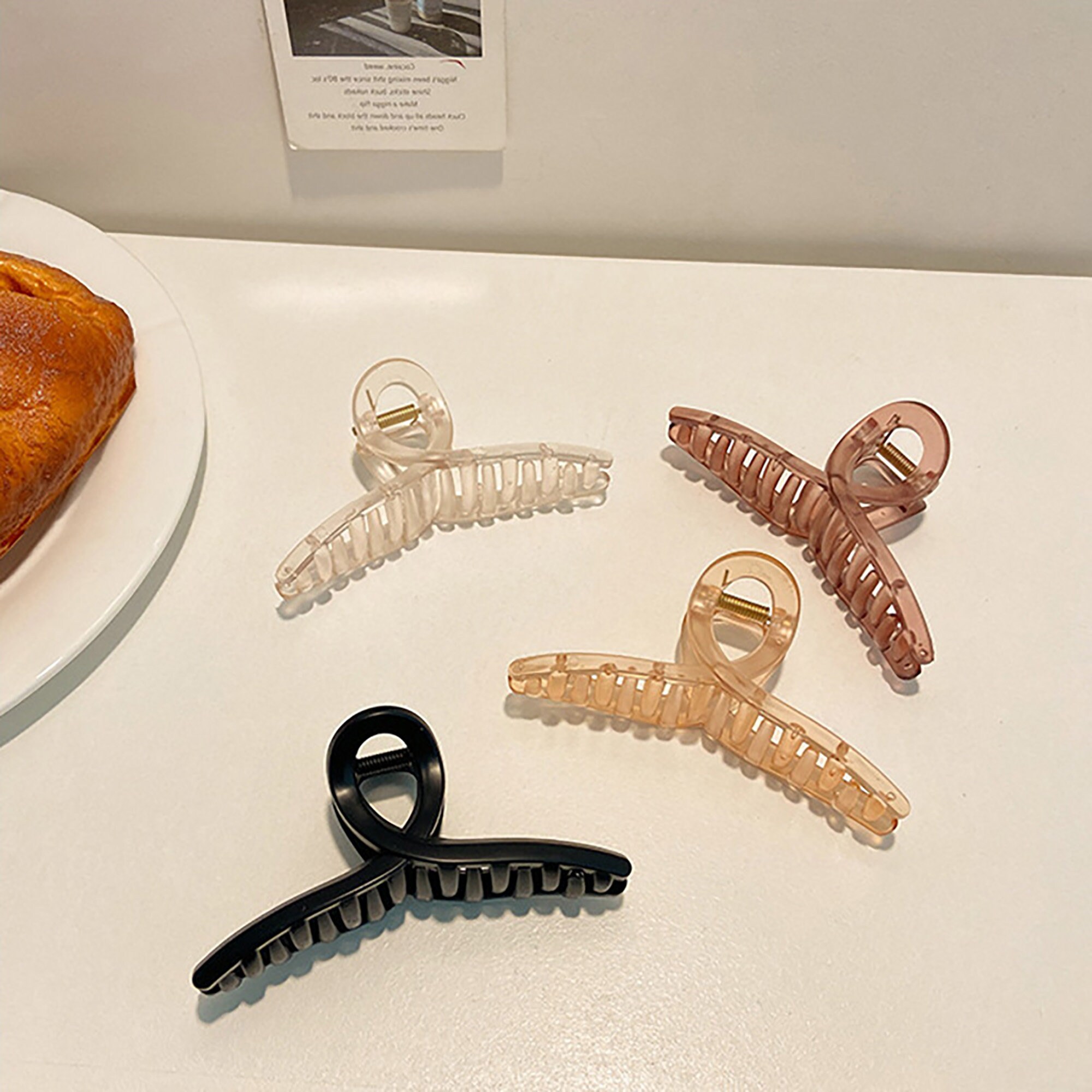 Extra Large Hair Claw Clip Glossy Matte Twisted Hair Clip Etsy