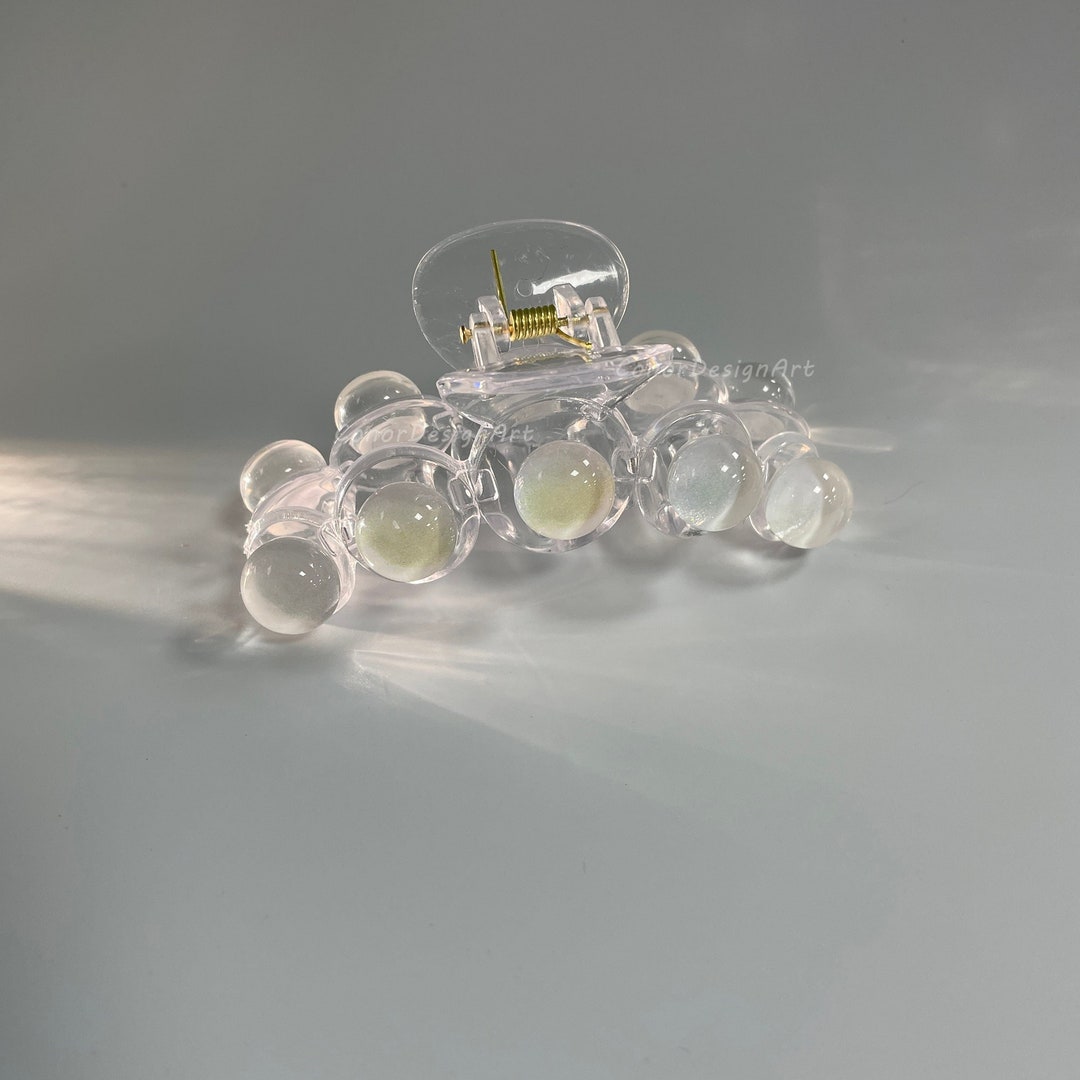 Shiny Crystal Ball Hair Claw Clips,sparkling Aurora Glitter Bead Hair