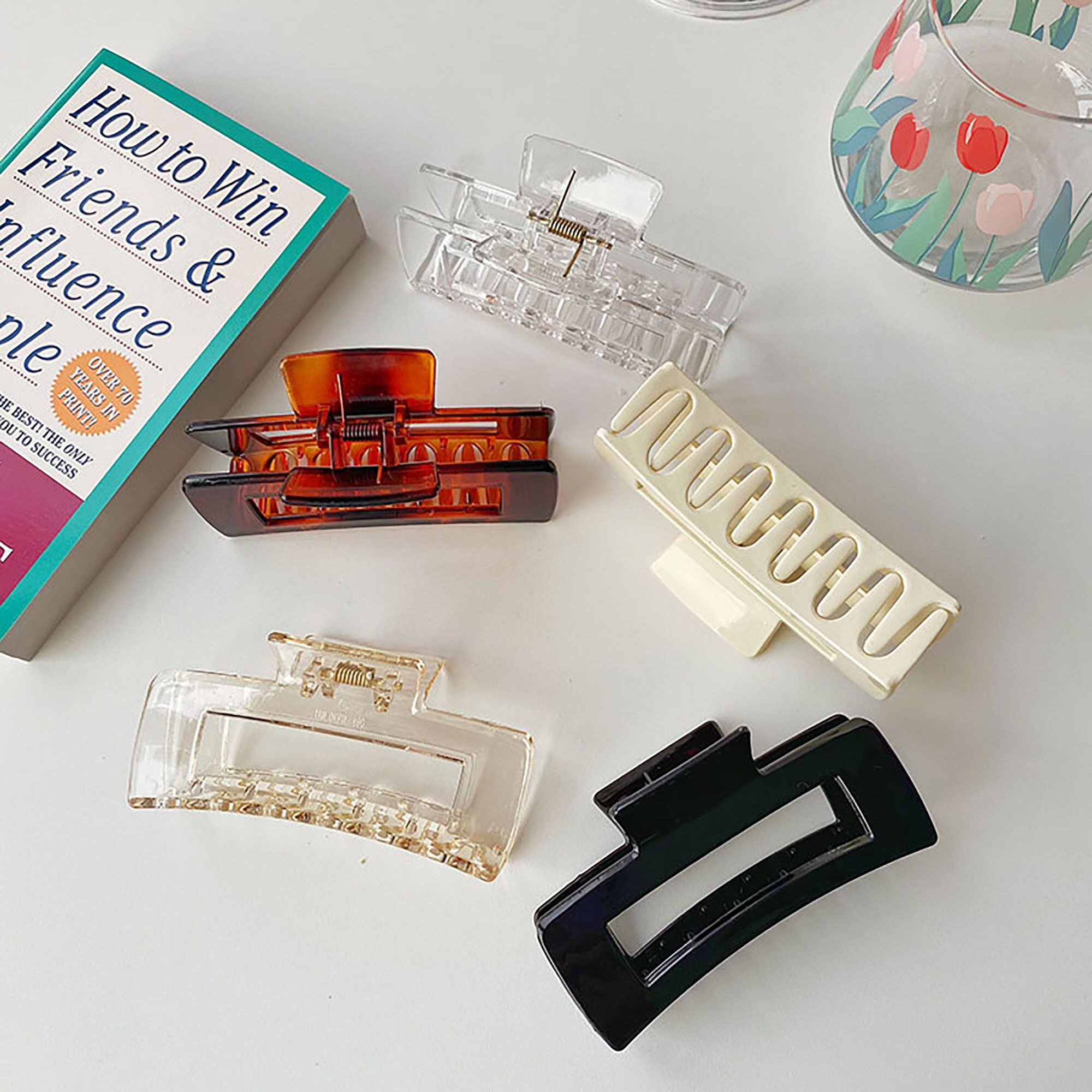 Extra Large Hair Claw Clips Clear Glossy Hair Claw Clip Etsy