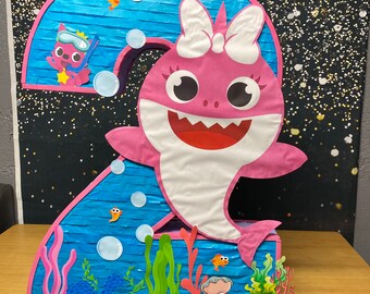 Baby Shark Backdrop Etsy Baby Shark Backdrop Etsy