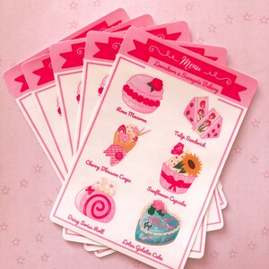 Flower pastries sticker sheet, loveshore Studio x Sunnyvie Designs collaboration
