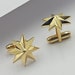 14K Gold Star Cufflink Groom Cufflink Gift for Man Cufflink Father Day ...