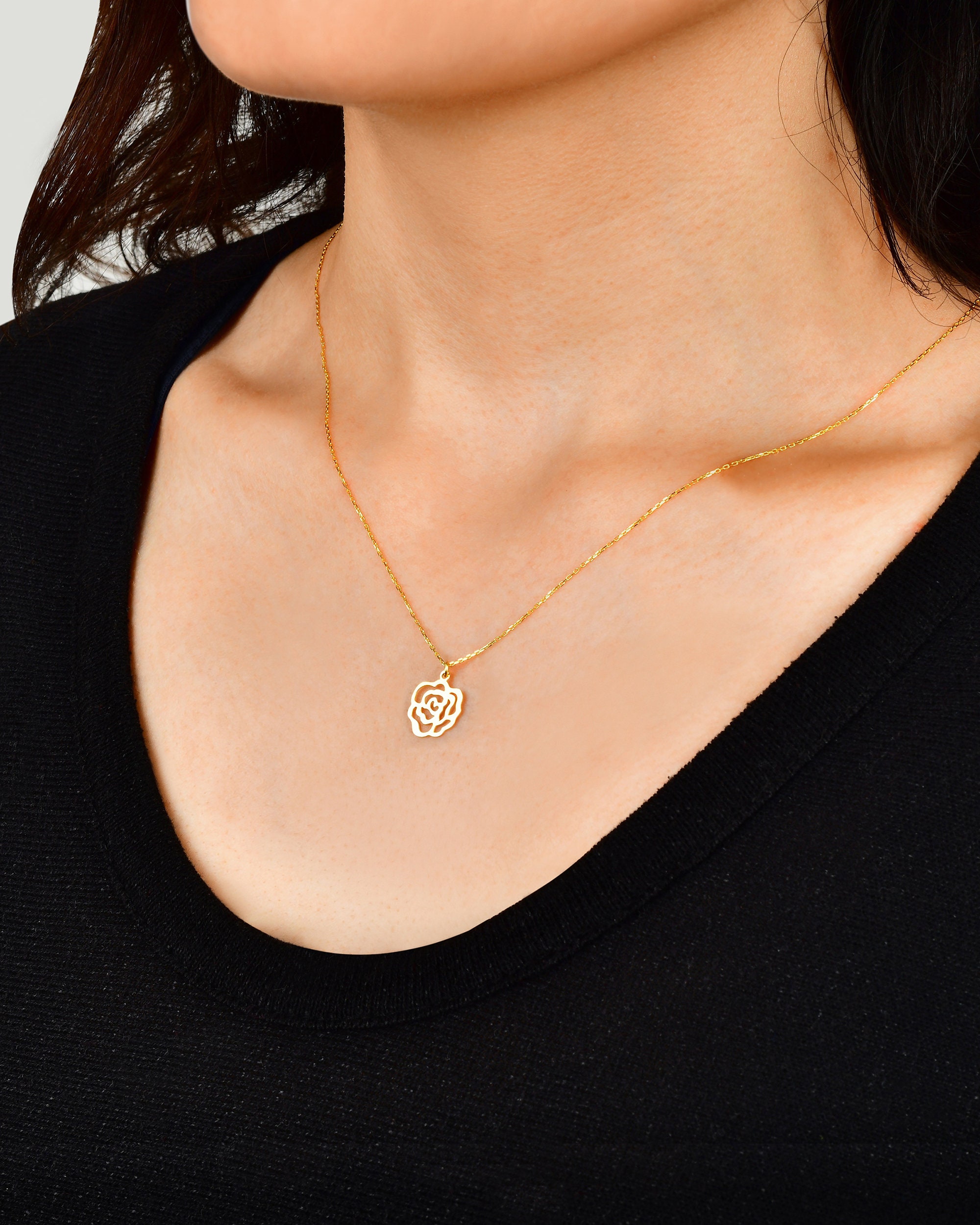 Charming 14k Yellow Gold Rose Microcharm Bracelet With Jump-Ring Clasp