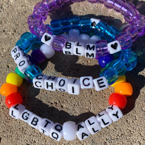 activist bracelets! (half of cost is donated)