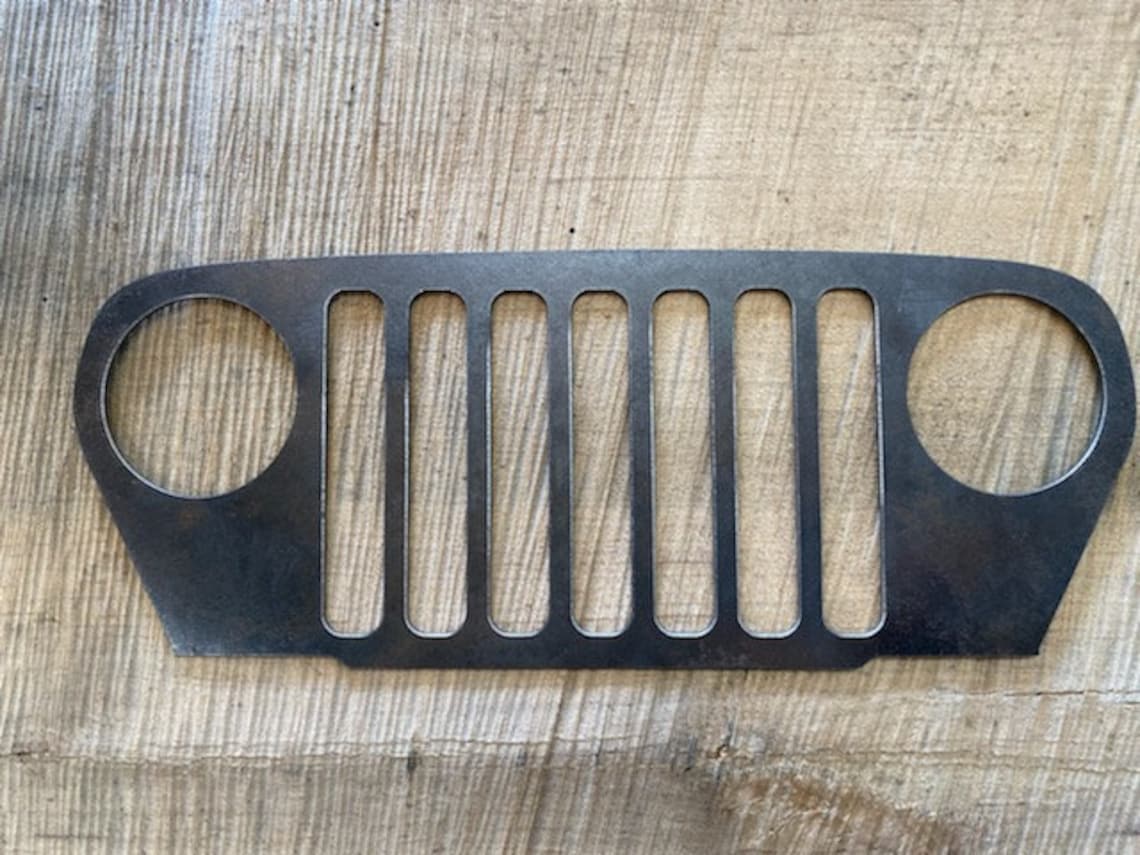 Jeep TJ Grill Metal Sign Wall Art Garage Man Cave She Shed Etsy