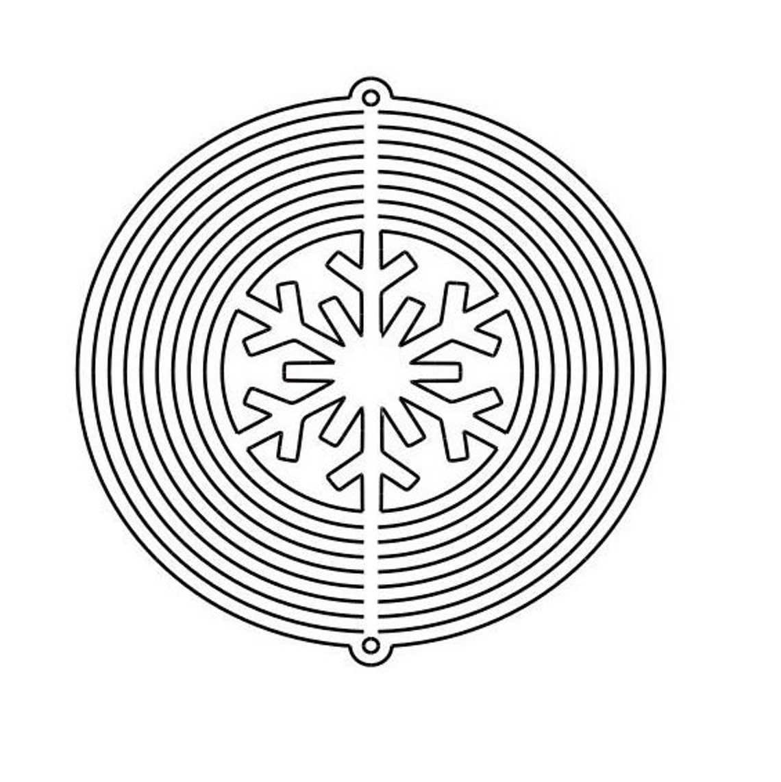 Snowflake Wind Spinner DXF Digital Download Files for CNC Plasma