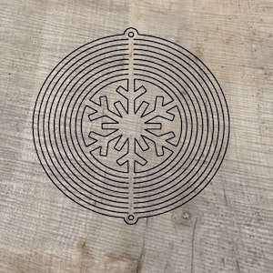 Snowflake wind spinner DXF archivos de descarga digital para plasma CNC, chorro de agua, láser, cricut, etc. Arte y decoración de pared, ropa, pegatinas