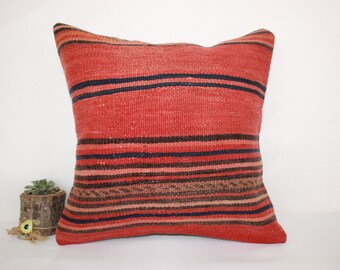 16x16 Pillow Case Sale Kilim Pillow Cover Kilim Wool Cushion Cover French Decor SALE Cushions Handmade Mid Century Kilim Pillow Cover