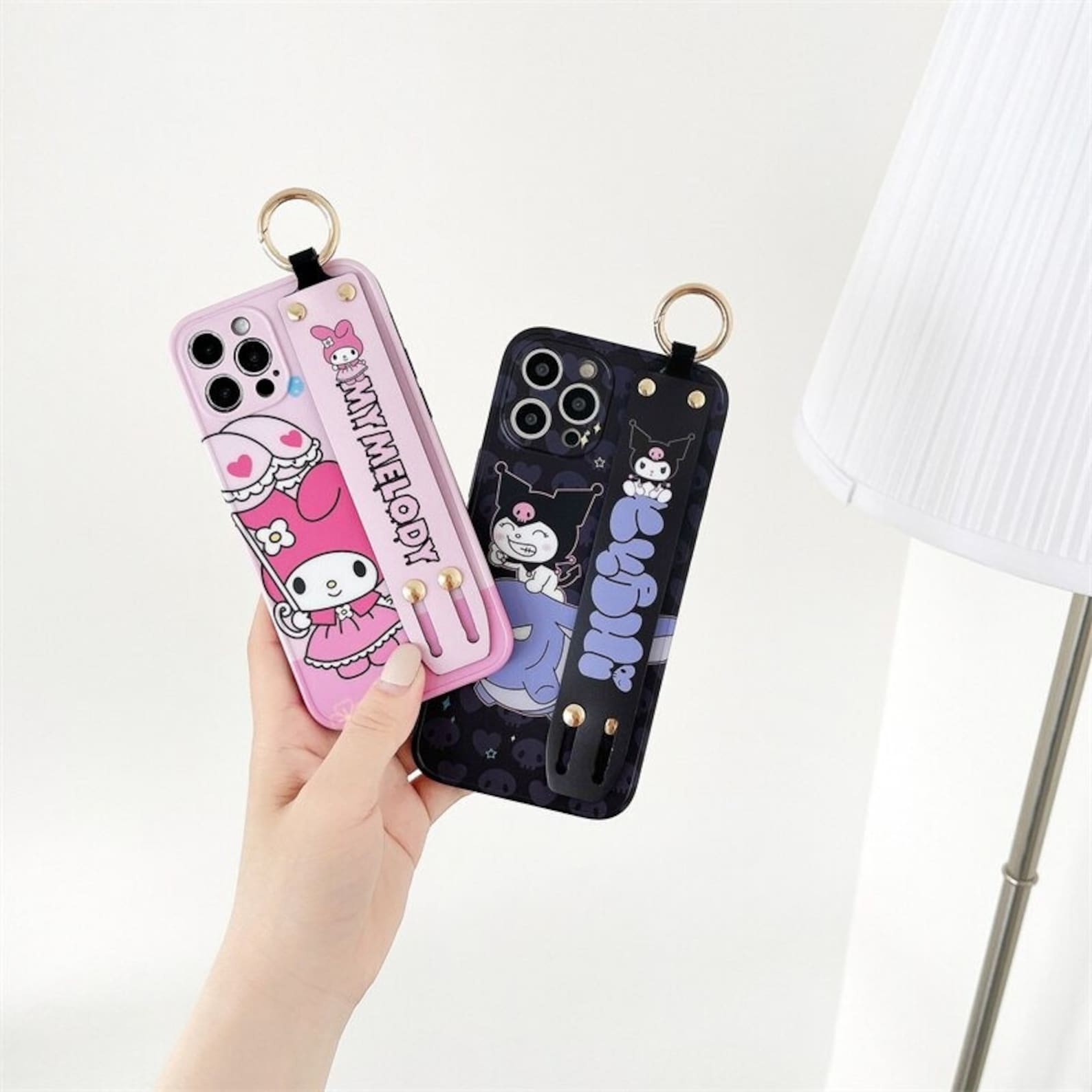 My Melody Phone Case Kuromi My Melody Wristband Stand Couple | Etsy