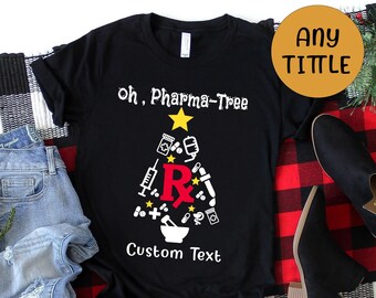 Personalized Oh Pharmatree Shirt, Christmas Pharmacy Technician Shirt, Pharmacy School Shirt, Pharmacy Crew Shirt, Christmas Pharmacist Gift