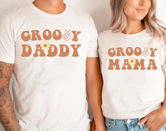 Personalized Groovy Mom And Dad Shirt, Groovy Daddy Shirt, Groovy Mommy Shirt, Groovy Birthday Shirt, Pregnancy Announcement Shirts Hoodie