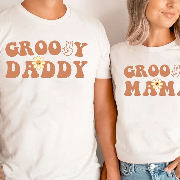 Personalized Groovy Mom And Dad Shirt, Groovy Daddy Shirt, Groovy Mommy Shirt, Groovy Birthday Shirt, Pregnancy Announcement Shirts Hoodie