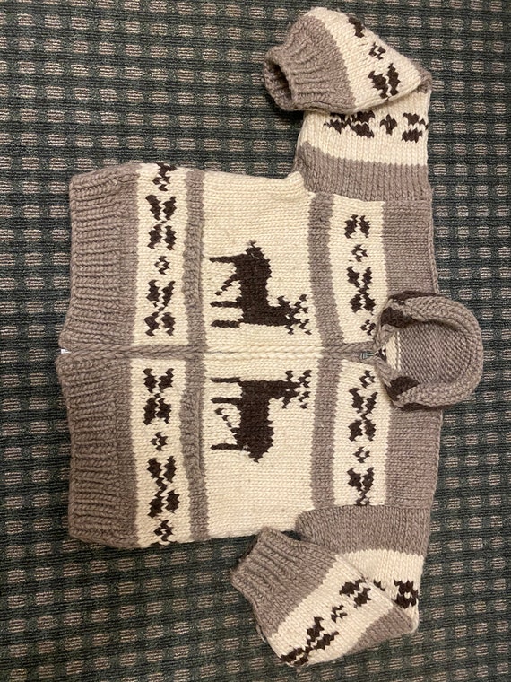 Cowichan Handknit Zipper Cardiagan