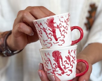 Taza de cerámica Molana – “Lo que buscas te busca a ti” – Hecha a mano, 150 ml (5 oz)