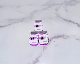 Mummy Straw Topper: Spooky Halloween Drink Charm
