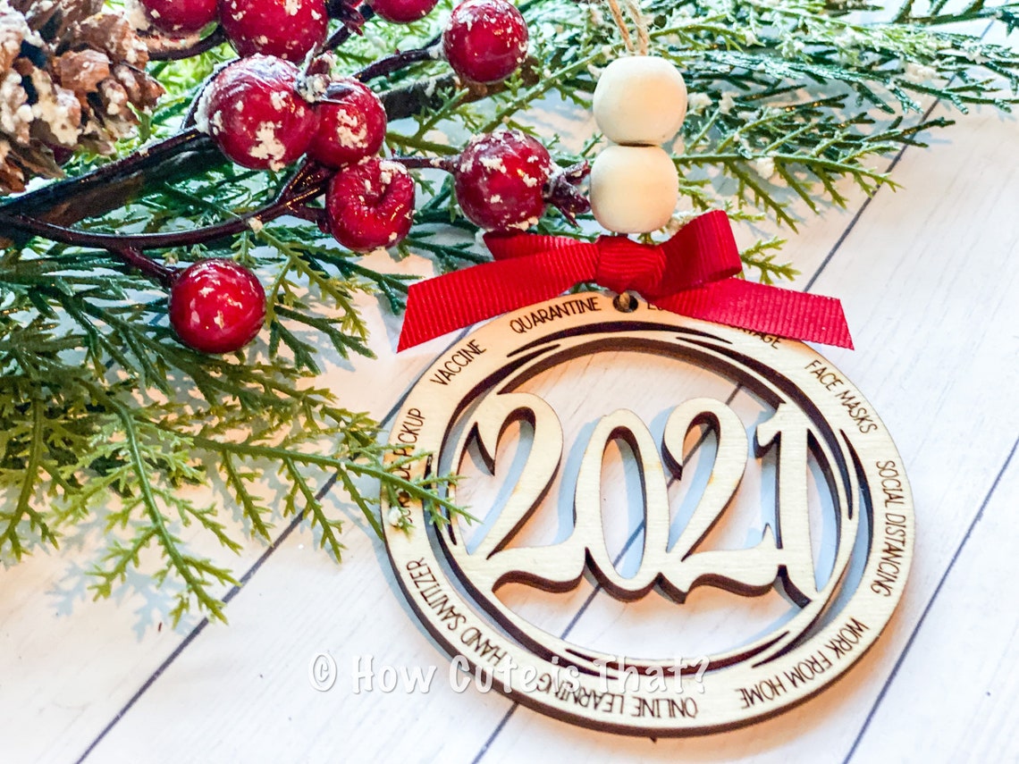 2021 Christmas Ornament Wood 2021 Christmas Ornament Laser Etsy
