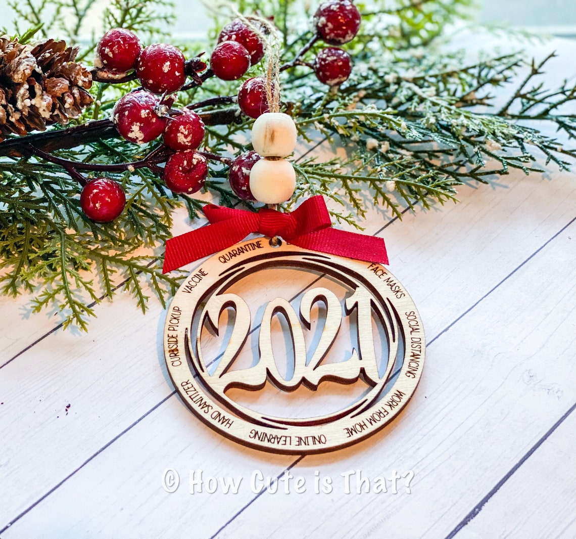2021 Christmas Ornament Wood 2021 Christmas Ornament Laser Etsy