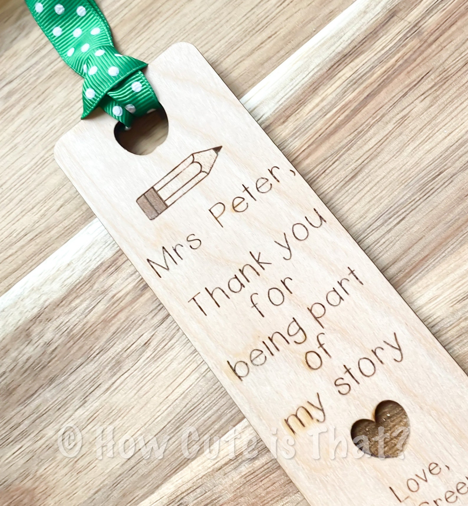 Laser Engraved Wooden Teacher Bookmark: Personalized Thank You Gift - Etsy