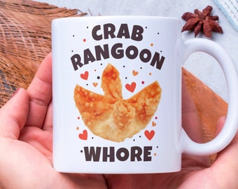Crab Rangoon Coffee Mug, Crab Rangoon Lover, Crab Rangoon Lover Gift Mug, Crab Rangoon Funny Mug, Humourous Say Mug, Crab Rangoon Coaster