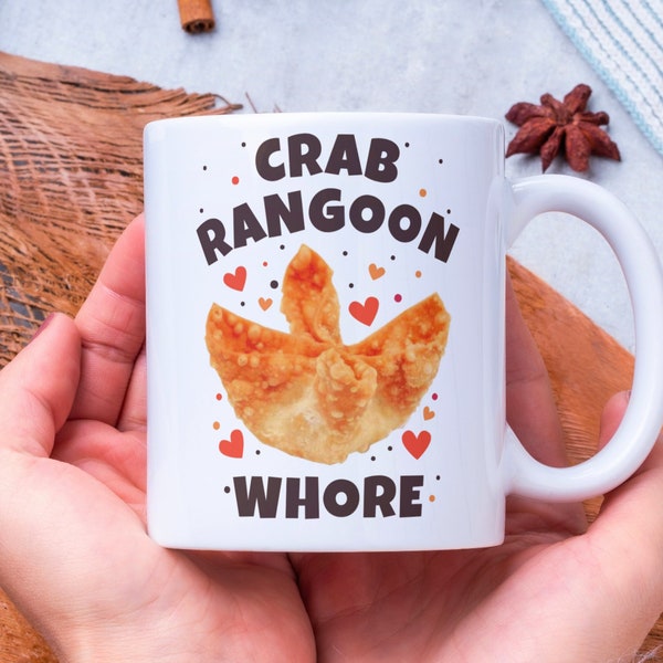 Crab Rangoon Coffee Mug, Crab Rangoon Lover, Crab Rangoon Lover Gift Mug, Crab Rangoon Funny Mug, Humourous Say Mug, Crab Rangoon Coaster