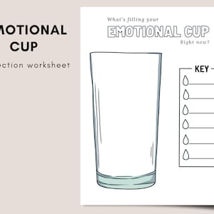 Emotional Cup Reflection Worksheet