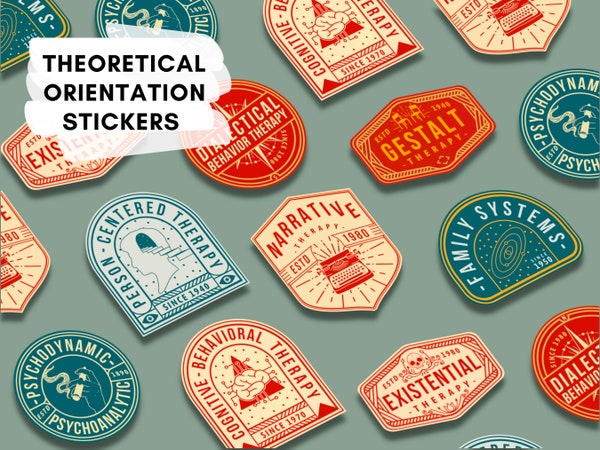 Psychology Printed STICKERS Set, Psychology Student Stickers, Bullet