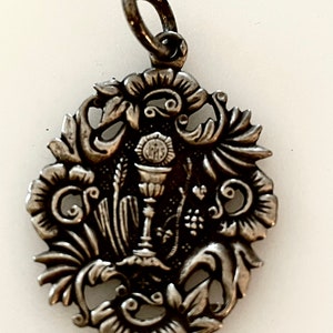 Antique French Communion Medal, Sterling Silver