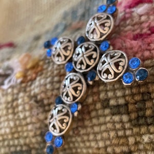 Vintage French Designer Cross, Crystals